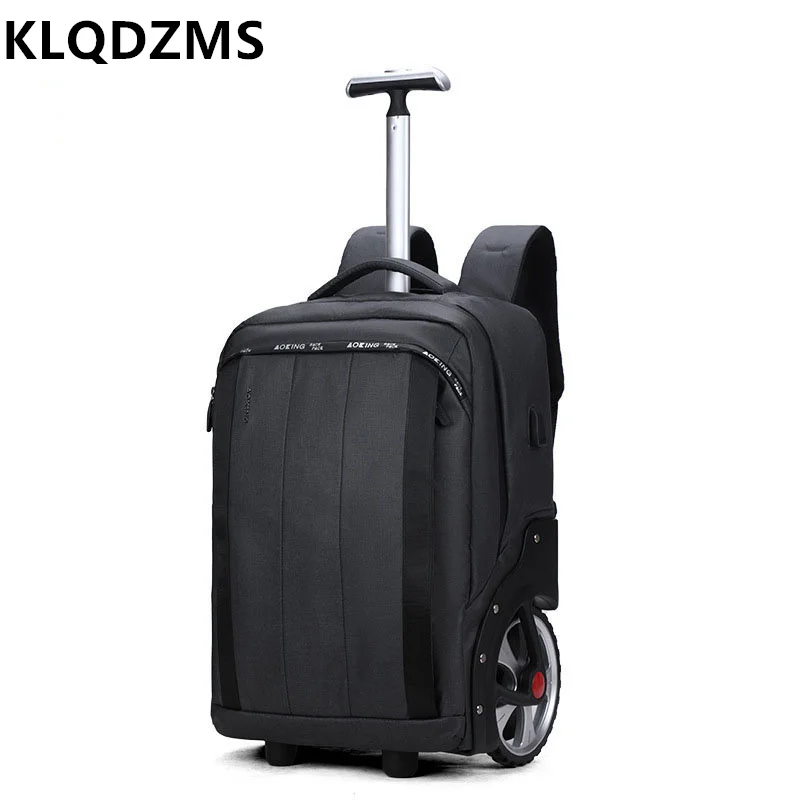 KLQDZMS 20 inch New Universal Luggage Bag Multifunctional Anti Wear Pull Rod Bag Nylon Waterproof with Wheels Climbing Luggage