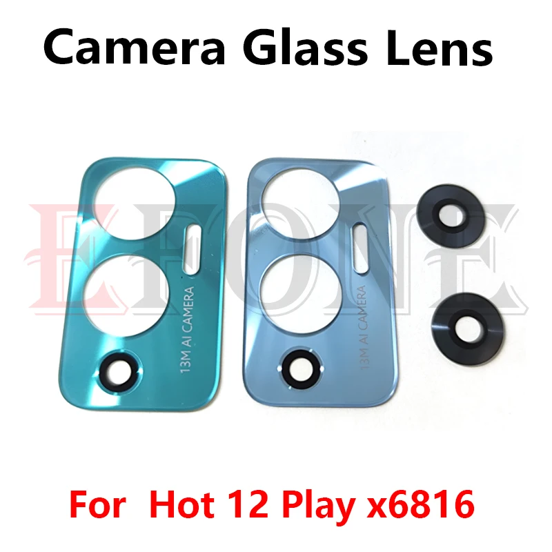 リアカメラガラスレンズ,スペアパーツ,Infinix hot 12, 12i pro play,nfc,x6817,x6816,x6816d,x665b,x668c