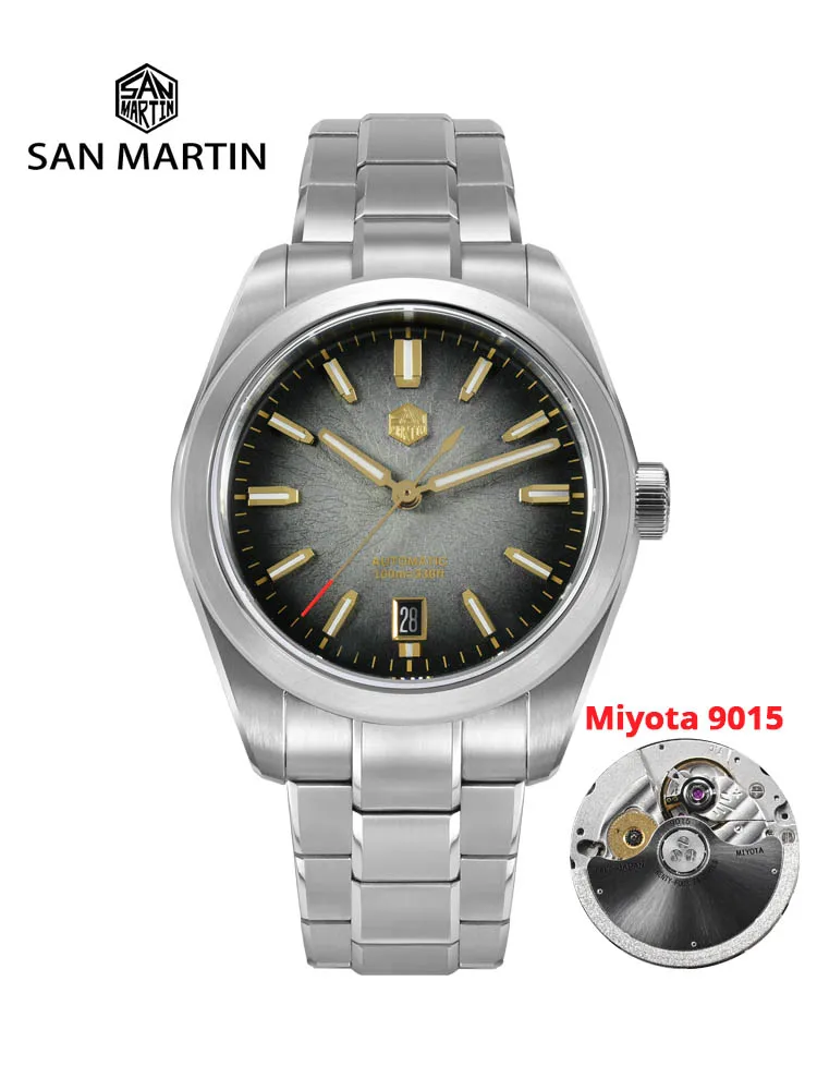 

San Martin 36/39/42mm SN0144 JianZhan Dial Gada Watch Miyota 9015 Original Design Men Luxury Dress Automatic Mechanical Watches