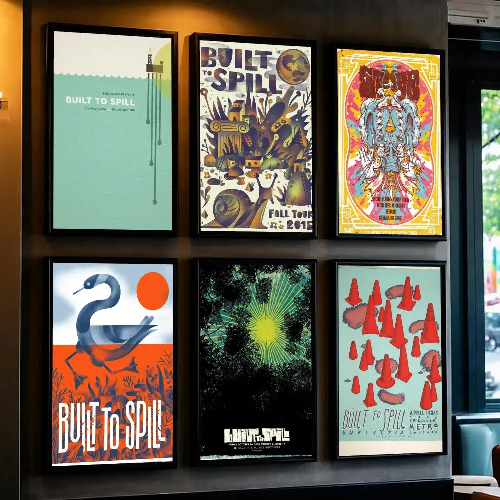 band B-Built To Spill-L Poster Removable Wall Sticker for Home Cafe Bar Office Interior Decor
