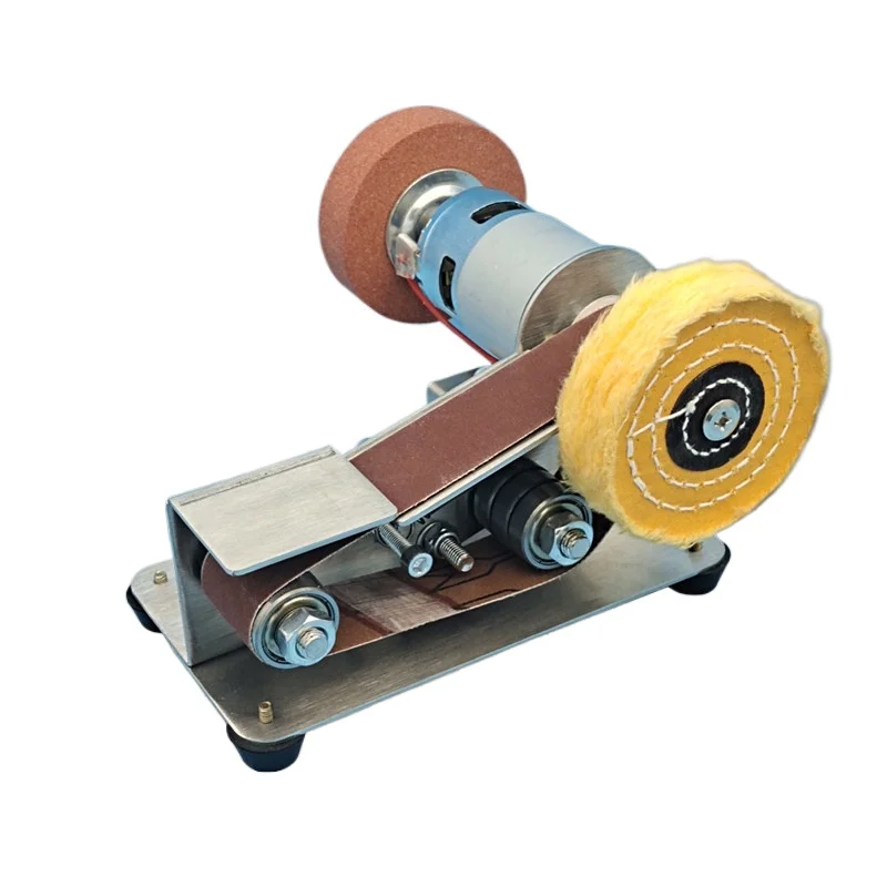 For Miniature 15 degree, multi-functional small electric belt sander, woodworking sharpening and cutting