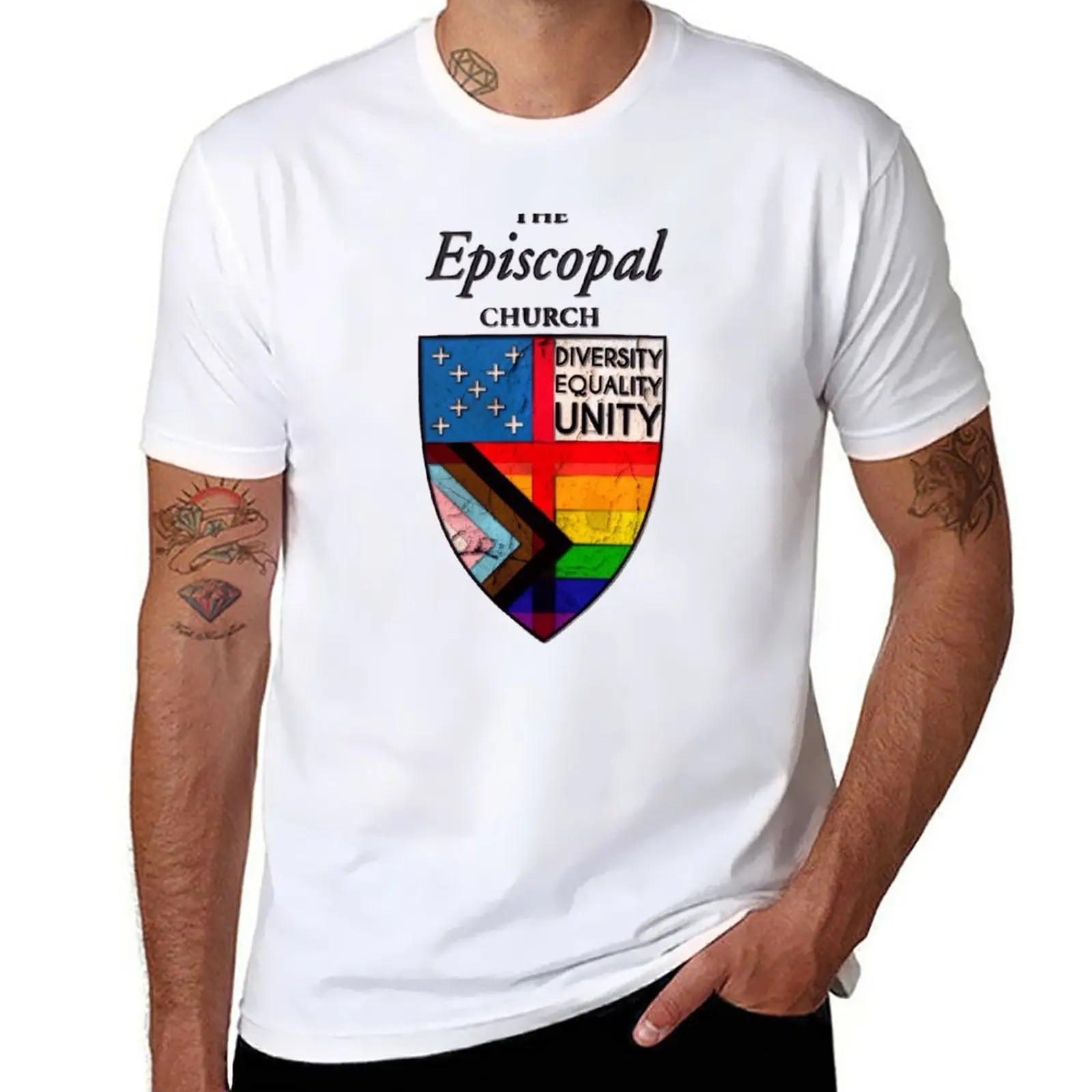 Nowy kościół biskupi t-shirt koreański moda niestandardowe t shirty śliczne ubrania śmieszne t shirt zwykły biały t shirty męskie