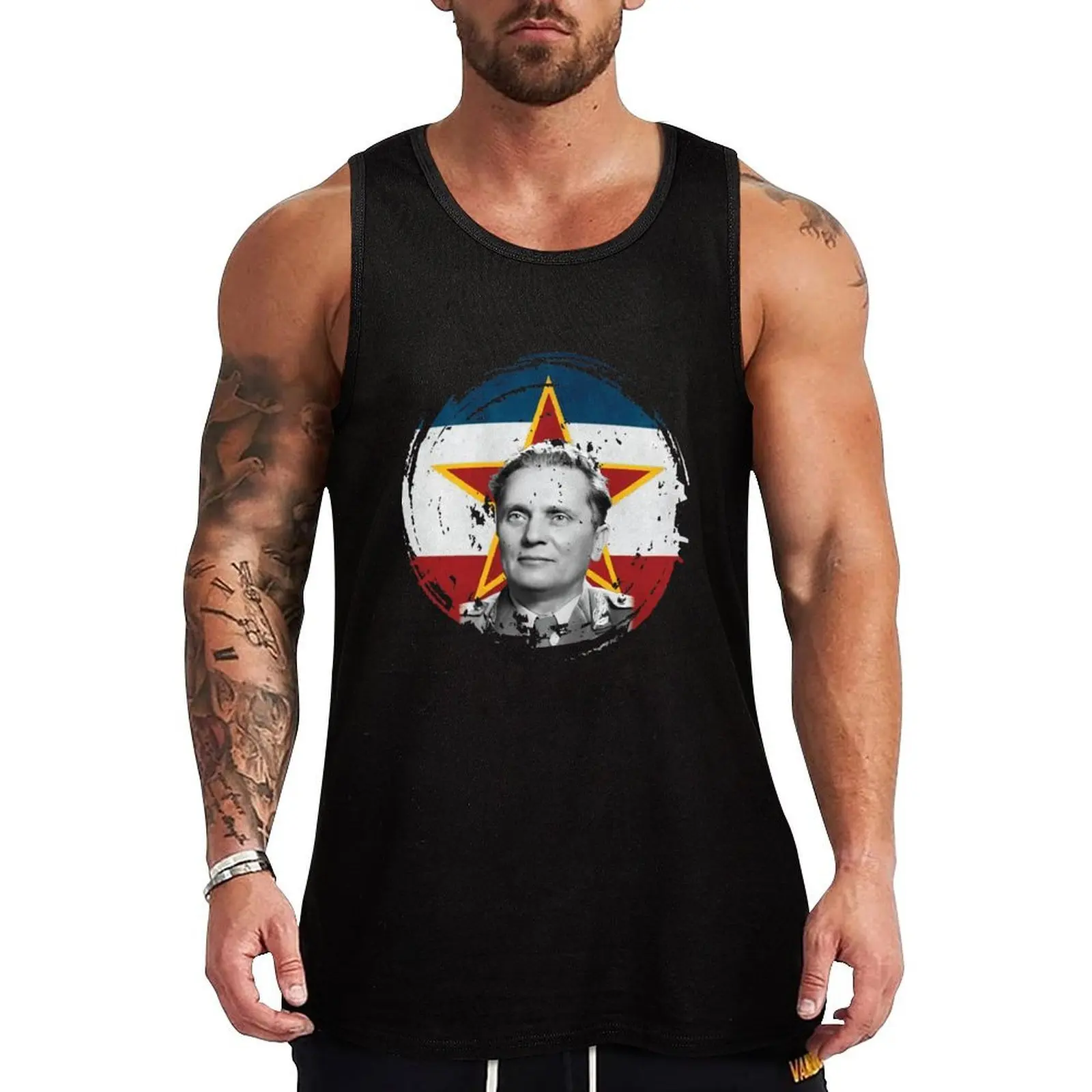 

Josip Broz Tito Yugoslavias president for life Tank Top Athletic Workout Tank Top Moisture Wicking Lightweight