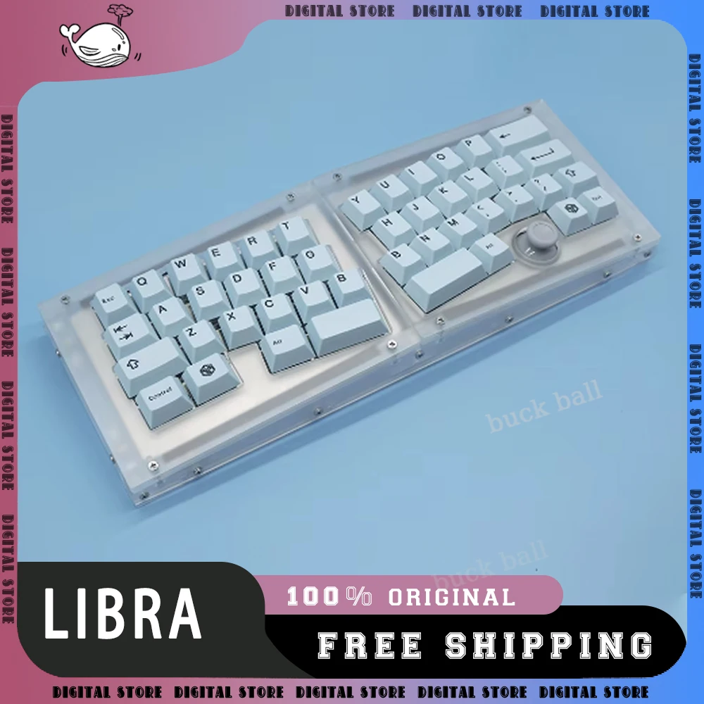 Libra Mini Keyboard Kit 40% Alice Acrylic Planck Keyboard Custom Ergonomics Gasket ZMK Mechanics Keyboard Case Transparent Case