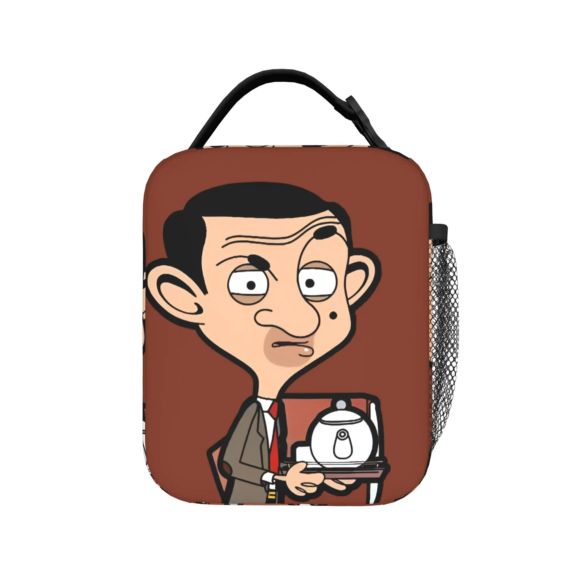 Mr Beans  Insulated Lunch Bags High Capacity Rowan Atkinson Lunch Container Thermal Bag Tote Lunch Box Beach  Travel Men Women