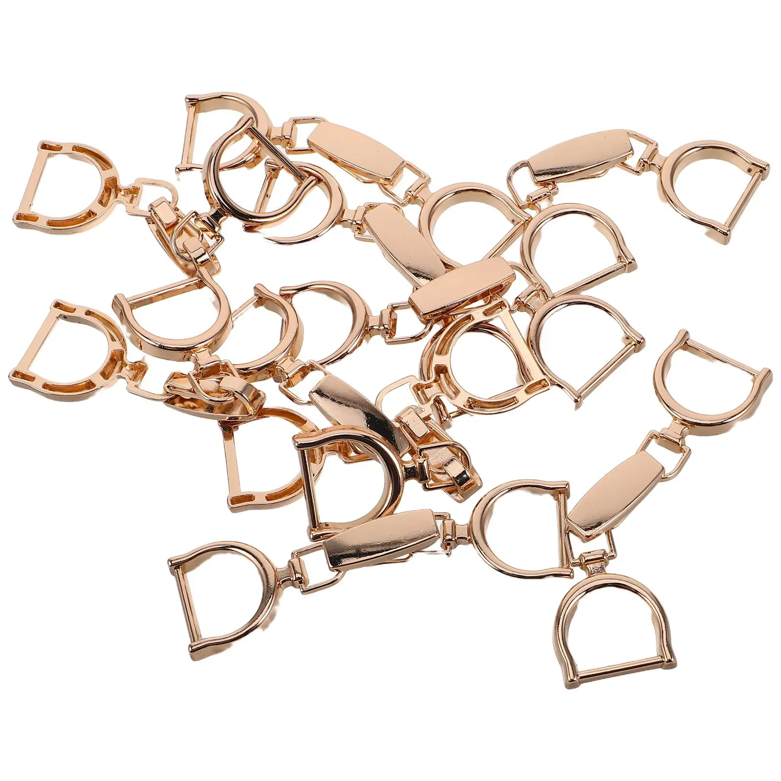 

10 Pcs Belt Buckle Ring Custom Shoe Gold Swivel Clasps Detachable Snap Hook Rings for Purse Strap Accessories
