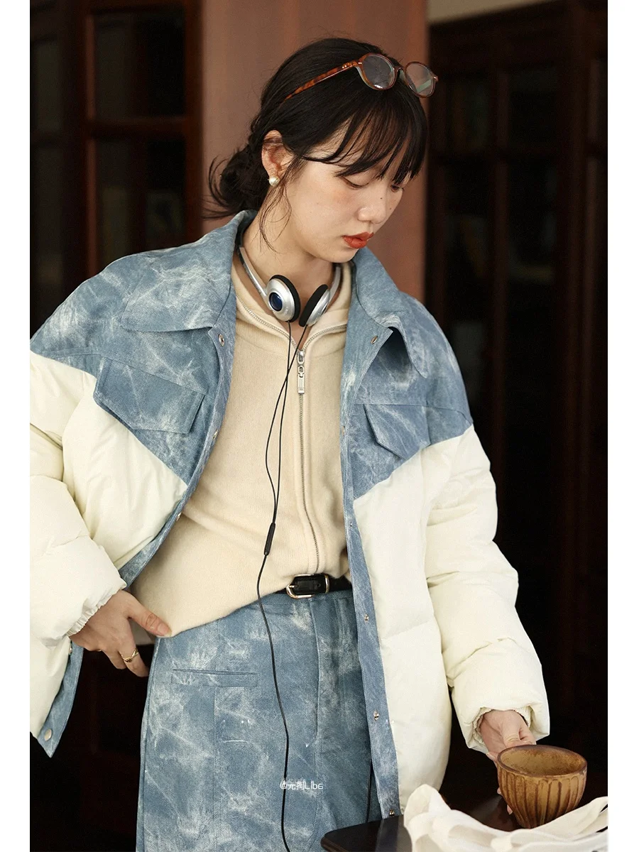 

Свободная повседневная куртка с капюшоном и воротником-стойкой, женская, зимняя, новинка, корейский дизайн, прямой крой, из искусственной кожи