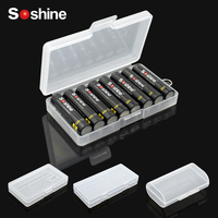 Soshine AA AAA Battety Case Hard Plastic Battery Container With Clips Rechargeable Cells Storage Box For AA/AAA Batteries