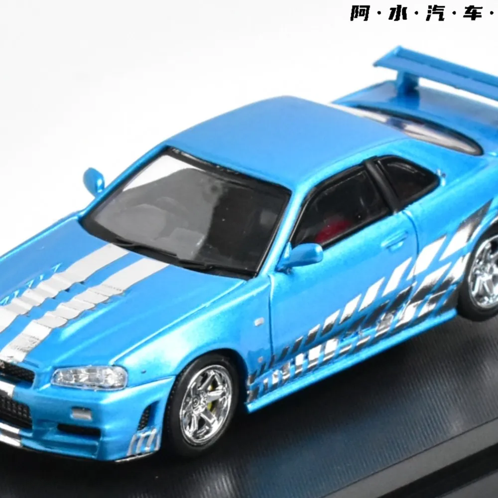 

SH 1:64 Skyline Adults Hobby GTR R34 Литая под давлением модель автомобиля