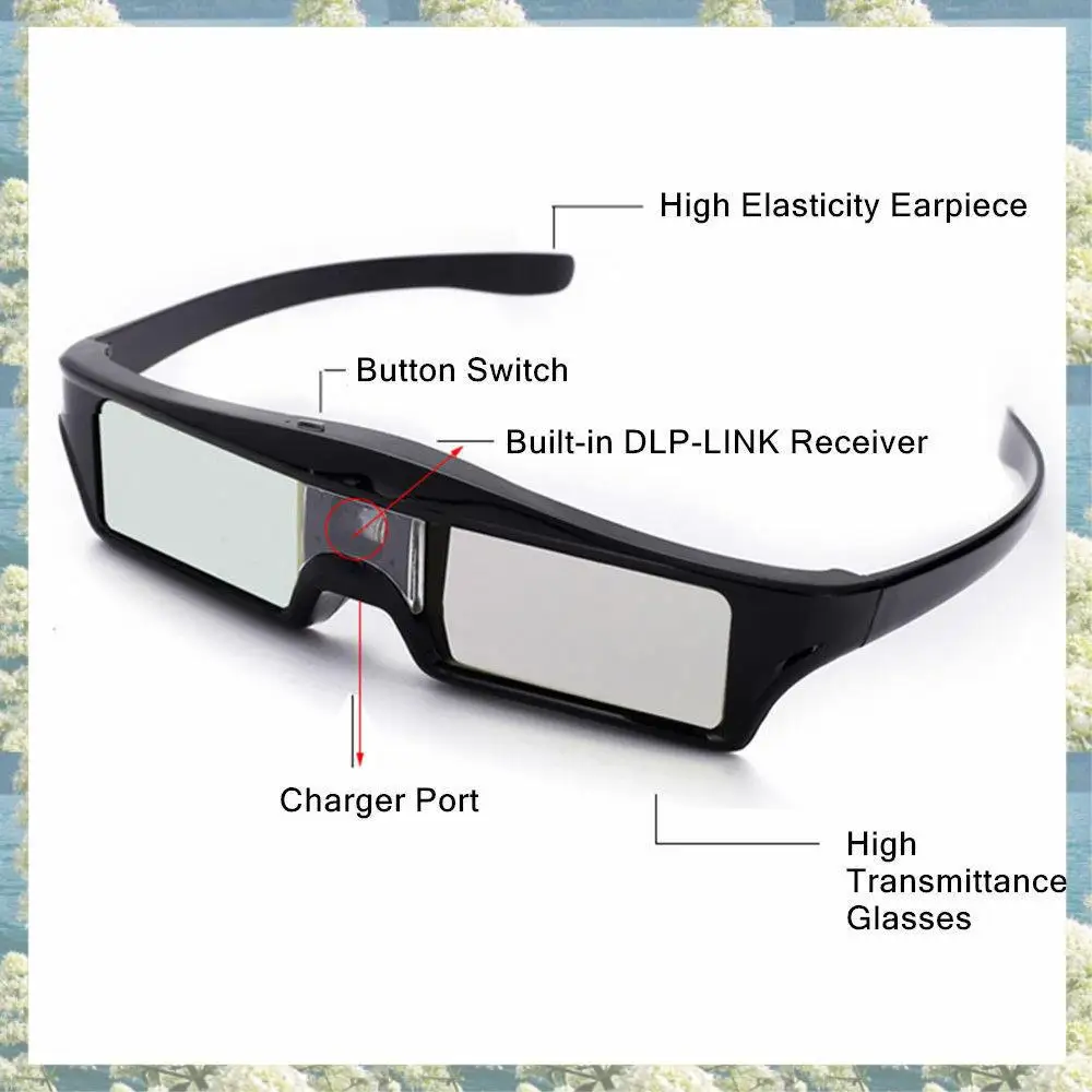 Neue wiederaufladbare Active Shutter 3D-Brille für Optoma Benq Acer Sony ALL DLP-Projektor
