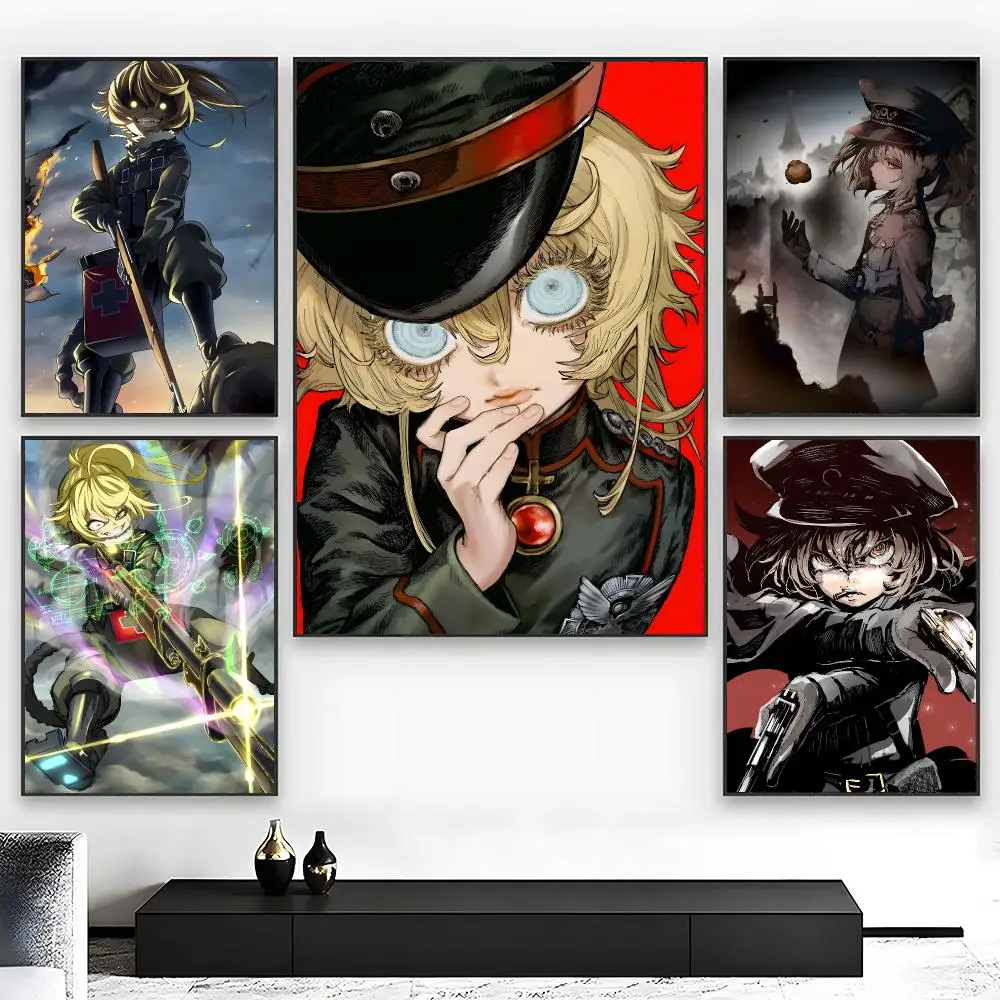 Fantasy Anime S-Saga of Tanya the Evil Poster Wall art print art suitable for living room bedroom bar parlor home decor gift