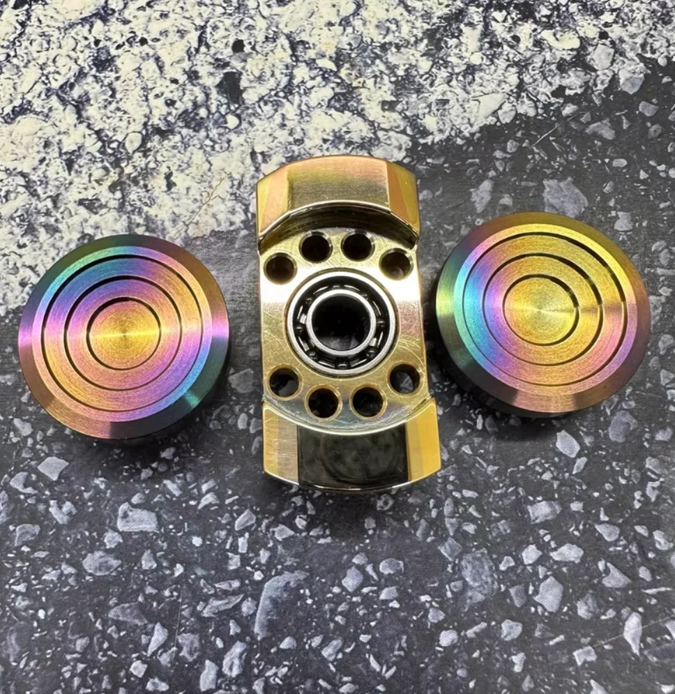 تستخدم EDC mokume الجسم الزرك زر سبينر تململ لعبة الضغط #2