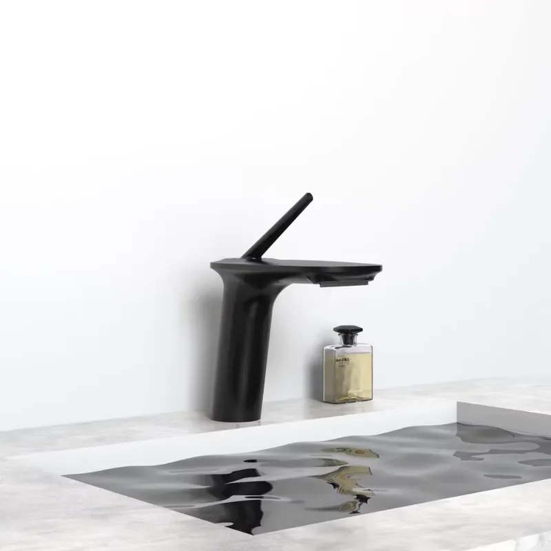 Modern Brass Basin Faucet Hot and Cold Water Single Handle Mixer Tap for Bathroom Sink