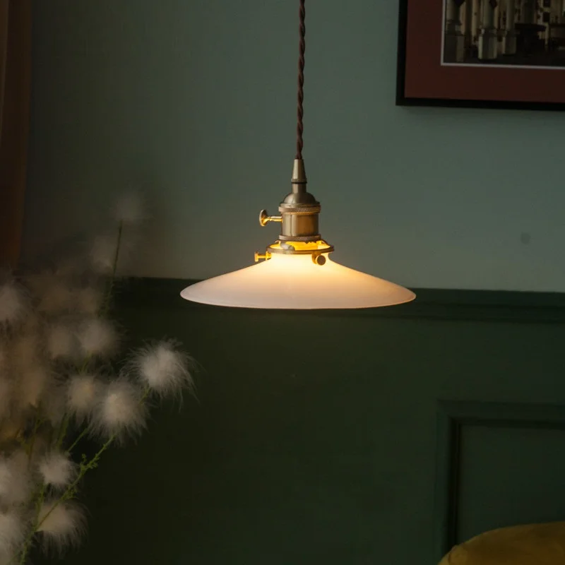 

Nordic Glass Lustre Pendant Light Retro Loft Industrial for Dining Room Kitchen Island LED Hanging Lamp Home Decoration Fixture