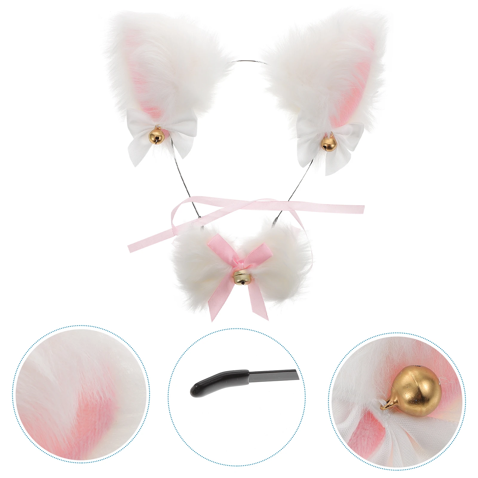 

Cat Ears Lolita Bows Bell Choker Furry Cosplay Animal Ear Headb Party Girls Accessories Headwear Decorations