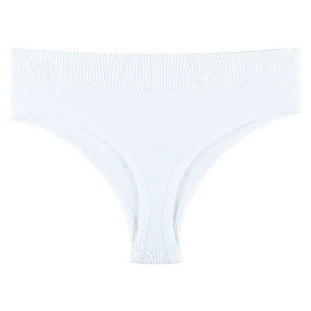

Comfortable Thongs Underpants High Cut Underpants High Waist Seamless Underwear Sexy G-string Thong Solid Color Brief