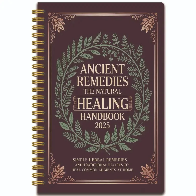 Natural Healing Handbook Spiral Bound Guide With Herbal Remedies And Recipes For Heart Health Blood Sugar Focus Boost 25x17.6cm - Image 3