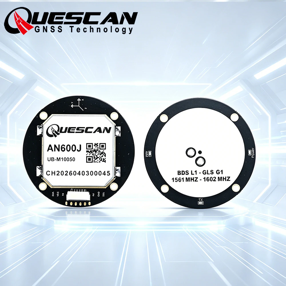 

QUESCAN AN600J M10 GNSS GPS Module with Magnetometer QMC5883L UBX-M10050 GPS Galileo BeiDou GLONASS QZSS SBAS Antenna Receiver