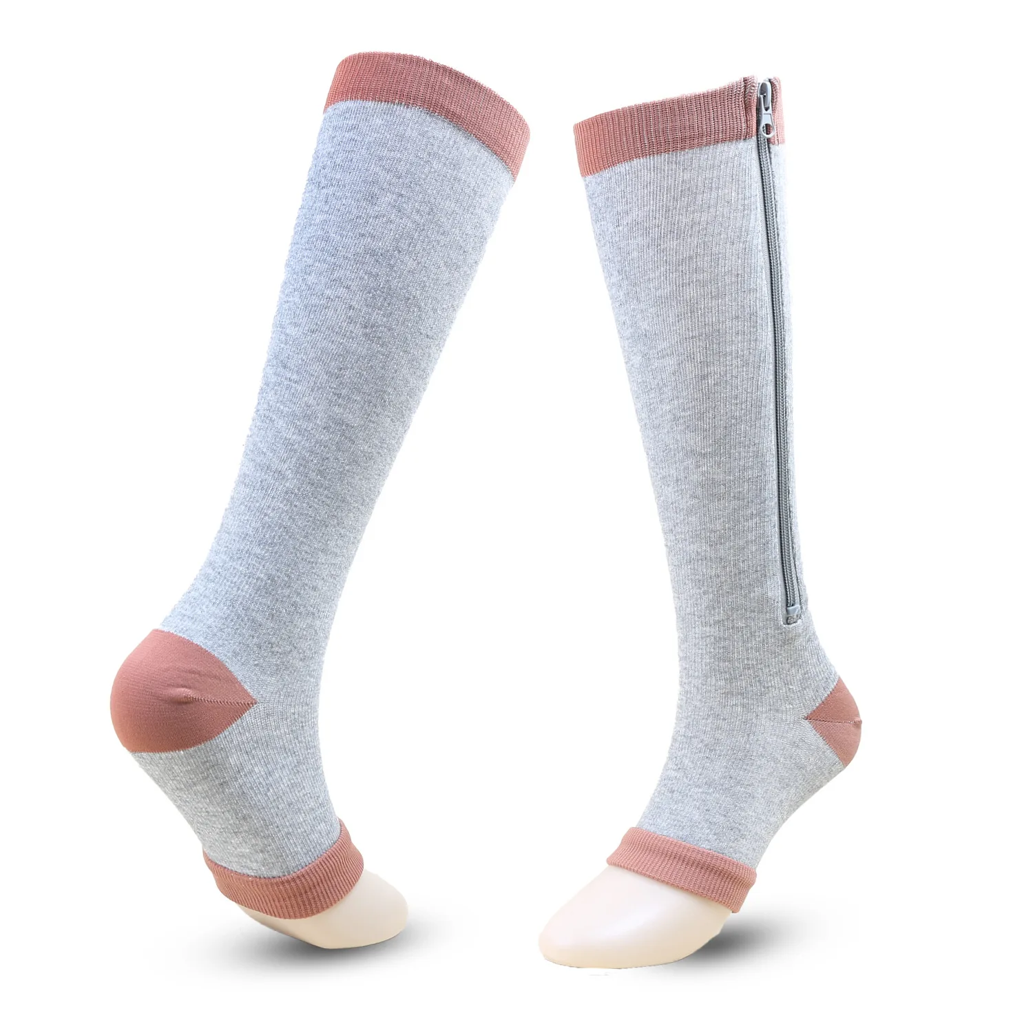 Compression Stockings Sports Pressure Long Cycling Socks Zipper Professional Leg Support Thick Women Varicose Vein Socks