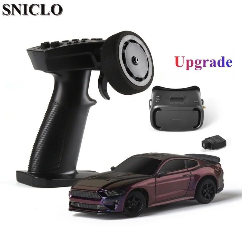 Upgrade SNICLO CA34 1/43 FPV 4WD First Person View RC Car 2.4GHz High Speed Control with Camera Racing Toy Model for Kids