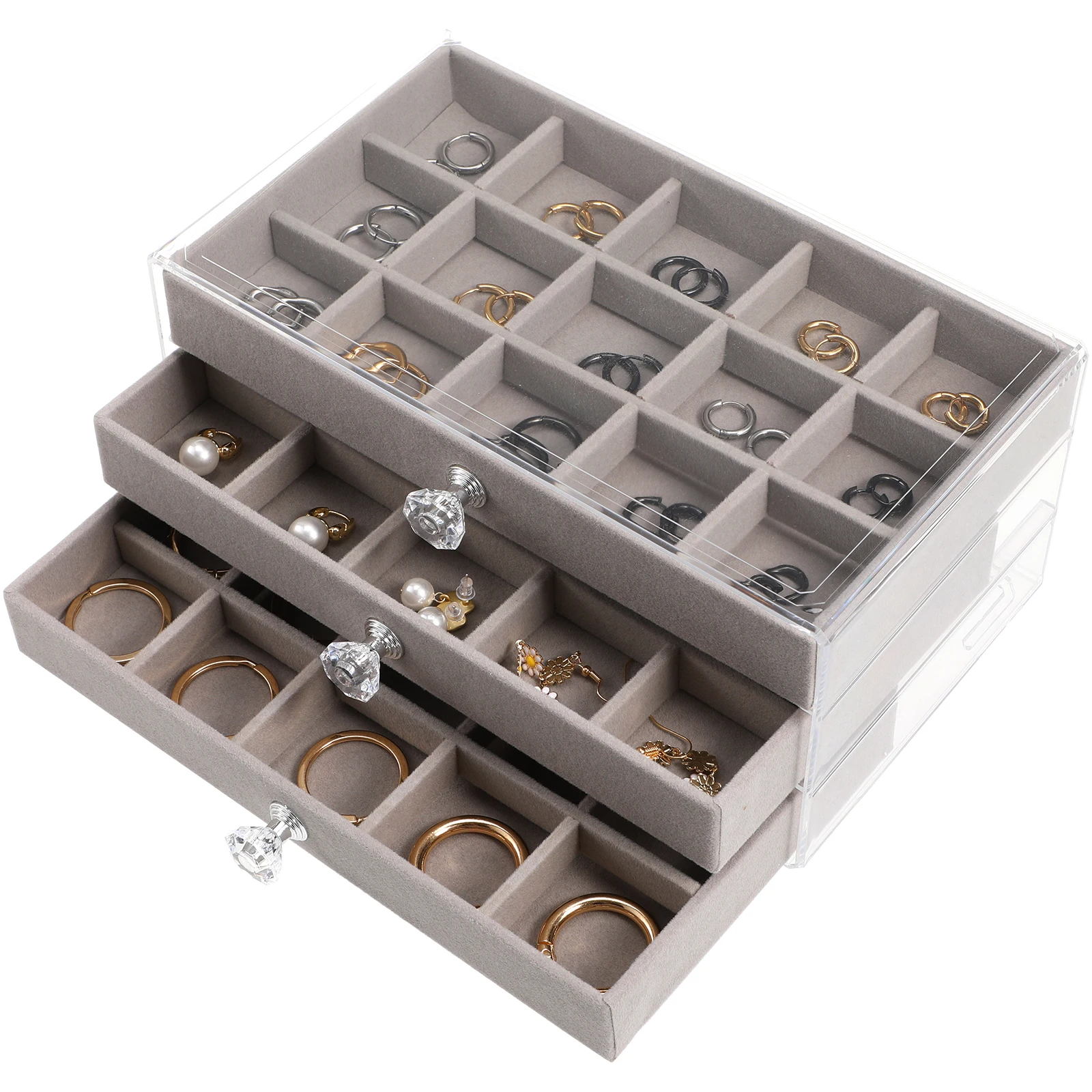 

Multi Layer Jewelry Box Acrylic Storage ganizer Holder Case for Necklace Bracelet Earring Home Decor Desktop Tidy