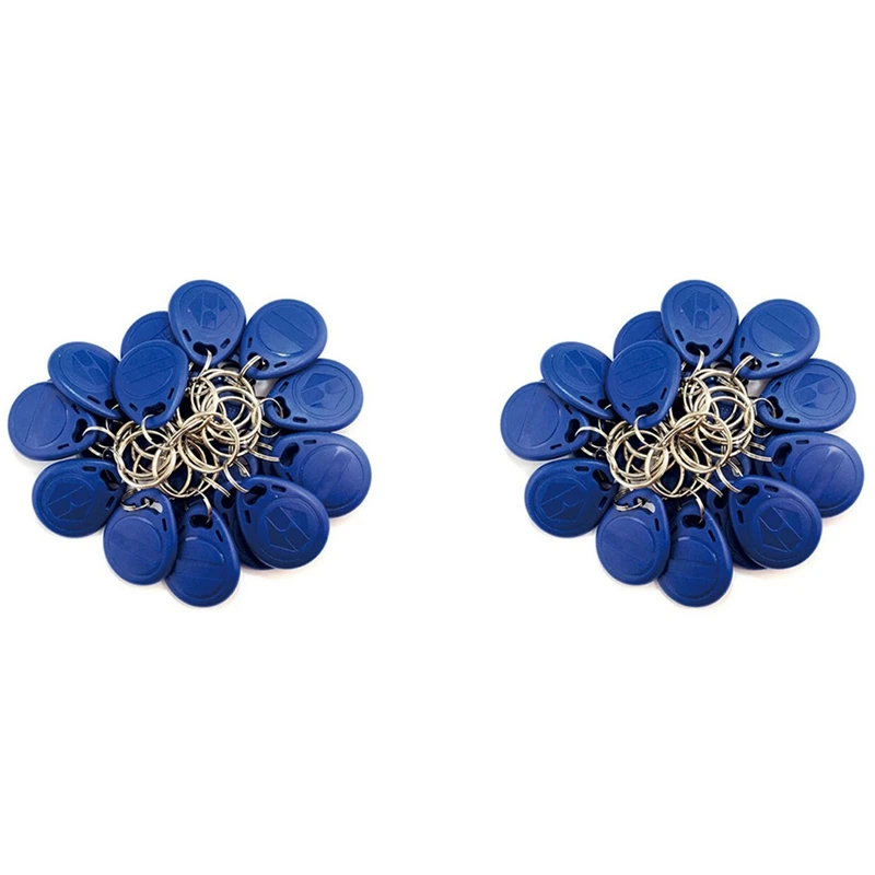 

2025 New-100 PCS Writable 125Khz RFID Key Fob Proximity ID Card Token Tag Rewritable T5577 Universal