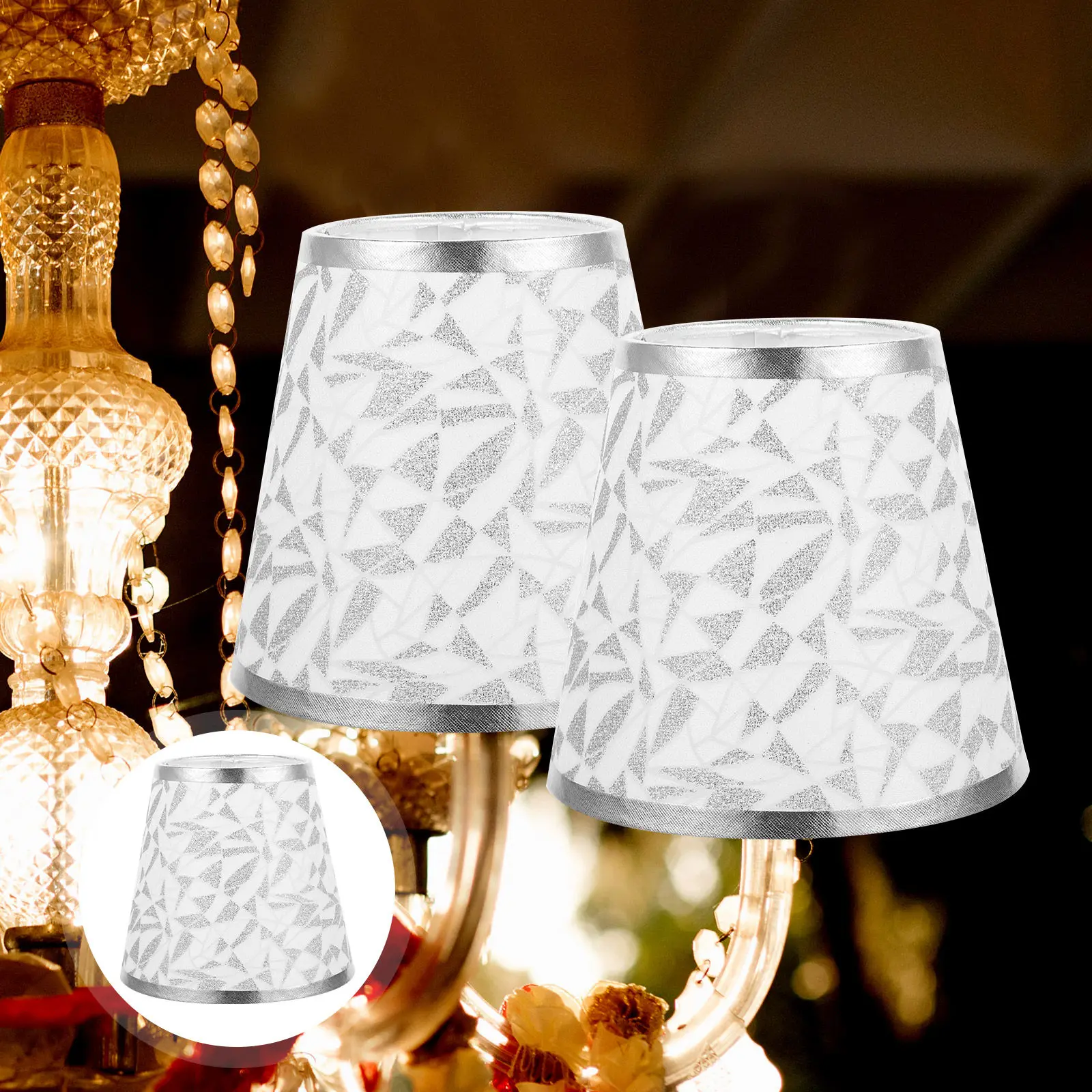 Diamond Pattern Lamp Shade PVC Iron Modern Desk Lamp Cover Decorative Lampshade Bedside Table Light Sleeve for Home