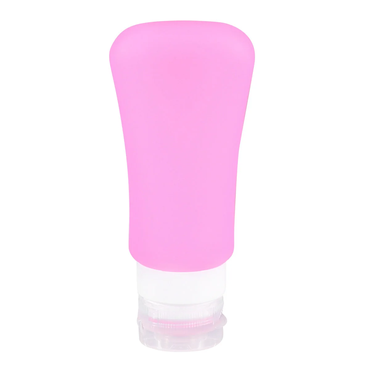 2Pcs Travel Silicone Bottles Refillable Leakproof Portable Empty Mini Dispenser Makeup Skin Pink