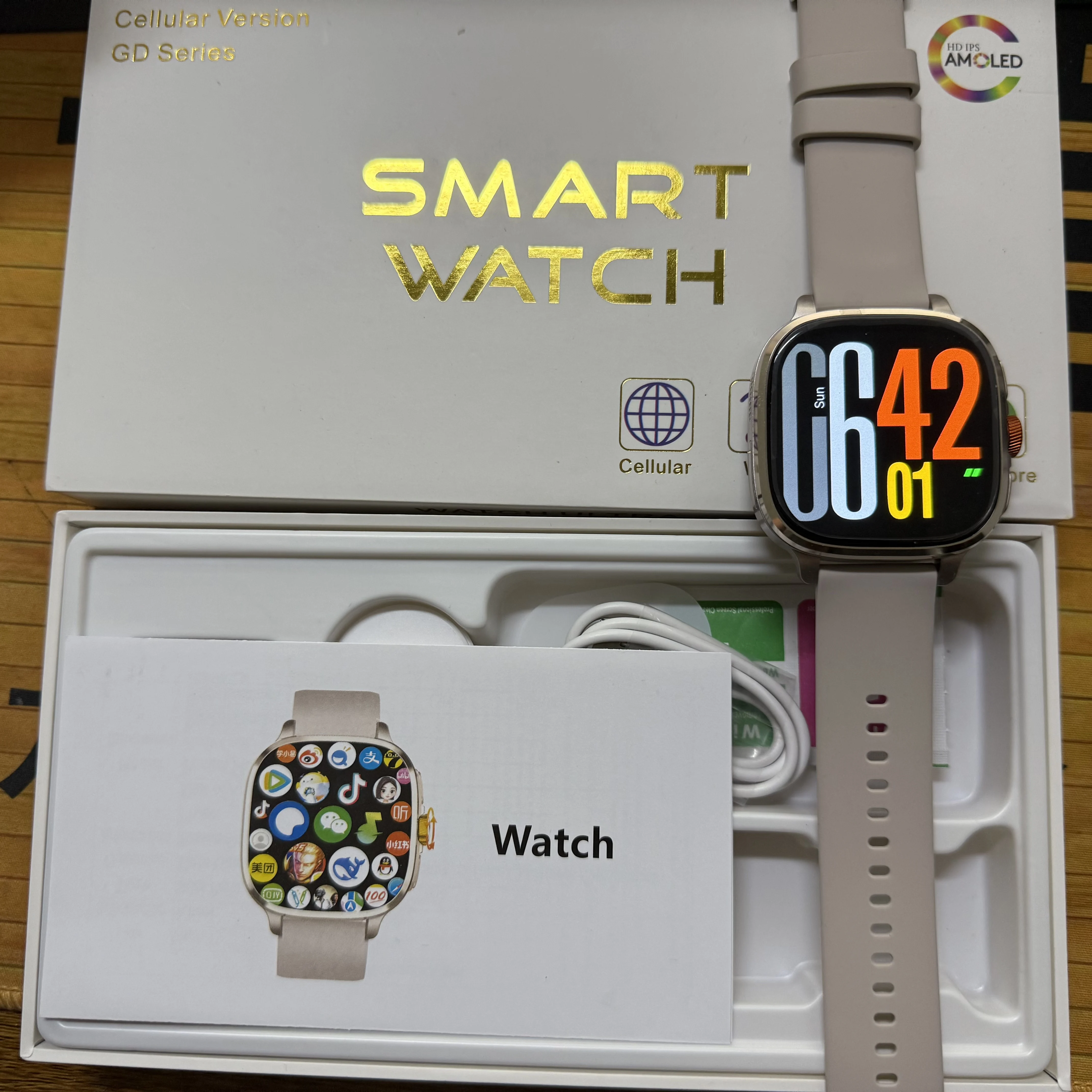 الإصدار العالمي S99 Smartwatch 2.4 بوصة شاشة Amoled إدراج بطاقة Sim GPS WIFI 190 ° لعبة الكاميرا الدوارة Android 9.0 Smart Watch #3