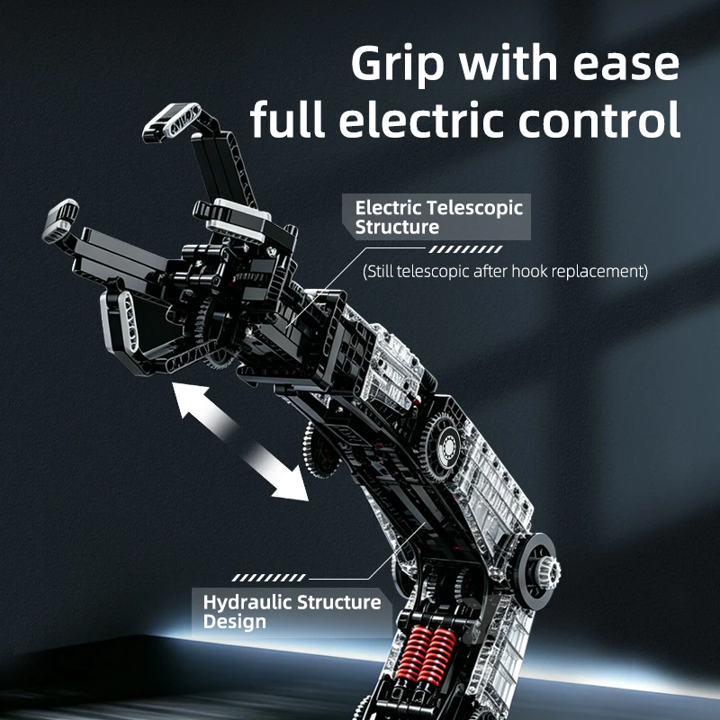 Technical 1337Pcs Science Fiction Programming Robotic Arm Building Blocks High Tech Engineering Car Bricks Toys Kids Adult Gift view 3