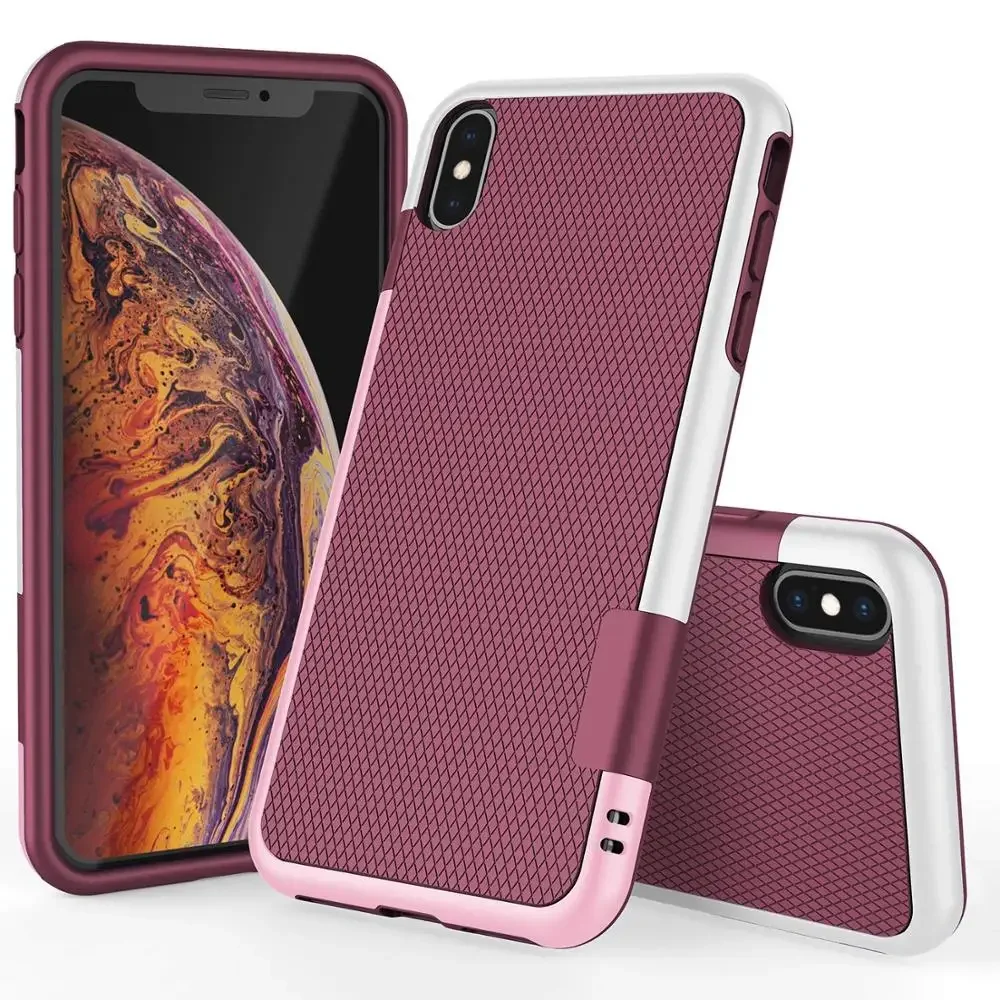 

Hybrid Shockproof Silicon Armor Case for iPhone XS MAX XR 10 Anti Slip Grip Cover for iPhone 8 7 6s Plus 6Plus 7Plus 8Plus funda