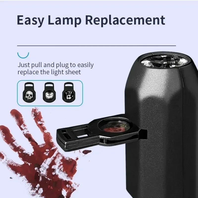 Christmas LED Projection Light Creative 360° Rotating Atmosphere Lamp USBRechargeableSmart Night Light for Bedroom Holiday Decor