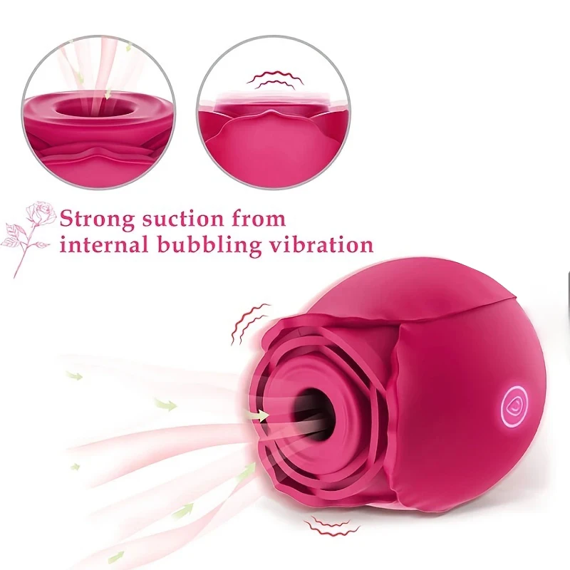 Red Rose Vagina Sucking Vibrator 10 Mode sucking modes G Spot Clitoral and sexy nipple Sucking Stimulator sex toys image 6