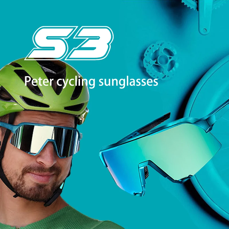 S3 Óculos de sol para homens e mulheres, Mountain Road Bike Óculos, Speed Bicycle Eyewear, Óculos de pesca, Equitação ao ar livre