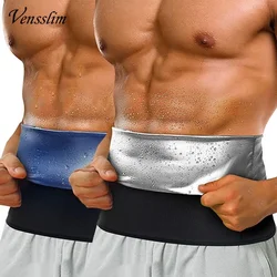 Vensslim Waist Trainer for Men Sauna Belt Slimming Belt Waist Trimmer Sweat Workout Body Shaper Fitness Faja Slim Shapewear