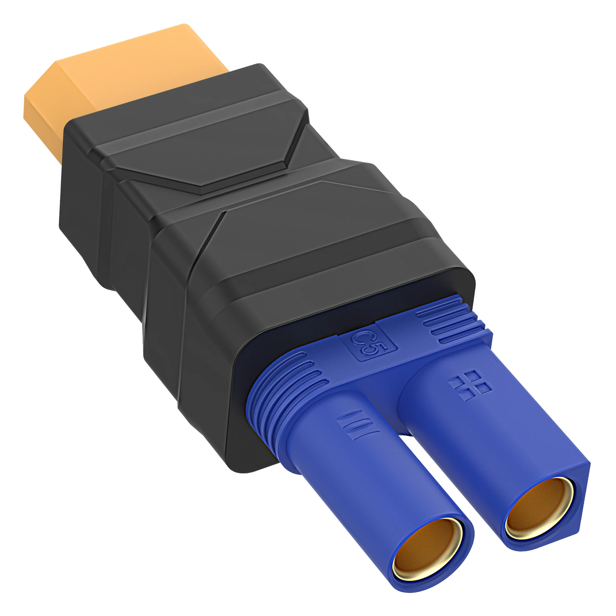 EC5 to XT60 Connector XT60 Male to EC5 Female Adapter Injection Molded RC Battery Adapter for LiPo Battery Micro FPV Drone