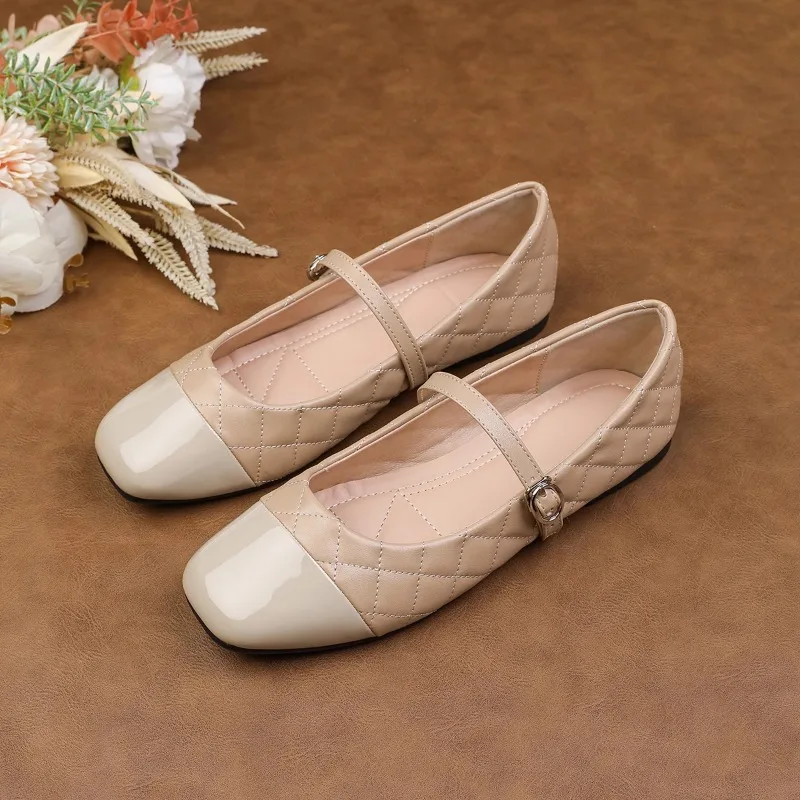 

Женские туфли на плоской подошве, весна-осень 2024, женская обувь Мэри Джейн с неглубоким носком, большие размеры, женские лоферы 42, 43, 44, женские лоферы