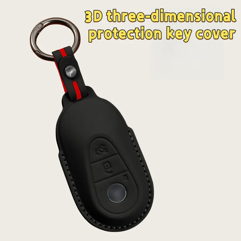 

For Mercedes Benz car leather key case C260L gla glc300l, gleE300L a200L scratch resistant and wear-resistant key case