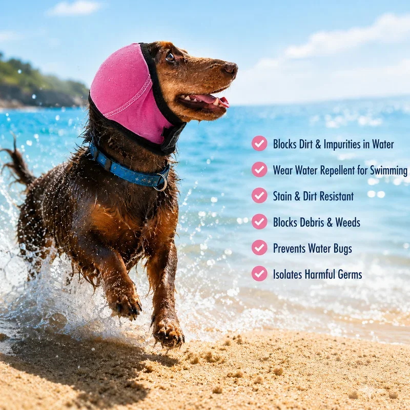 Gehörschutz für Hunde, beruhigender Ohrenschützer, Geräuschreduzierung, wasserdicht, beruhigende Kopfbedeckung für Hunde, stoßfest, Hunde-Ohrenschützer, Hundezubehör – Detail 2