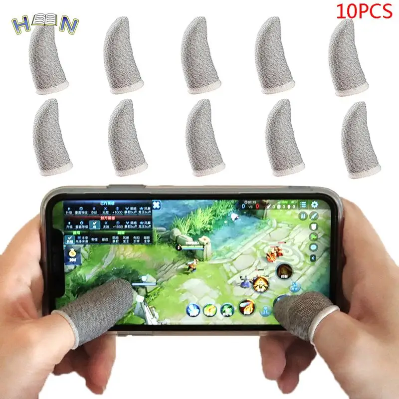 

10Pcs Mobile Game Sweat-proof Fingers Gloves Touch Screen Thumbs Finger Sleeve