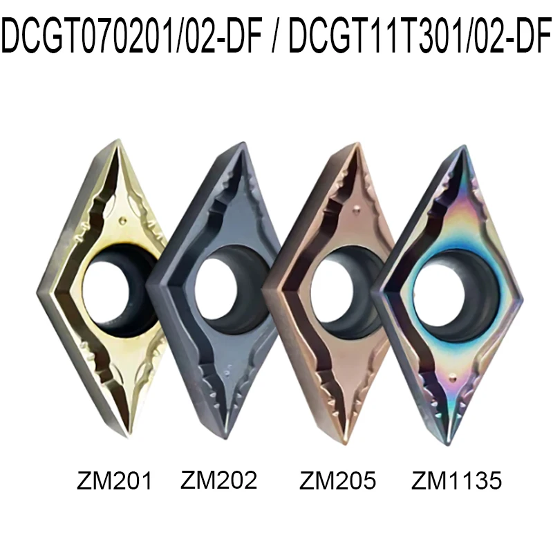 

DCGT070201-DF/DCGT070202-DF/DCGT11T301-DF/DCGT11T302-DF Indexable carbide Turning insert External Turning Tool Carbide insert