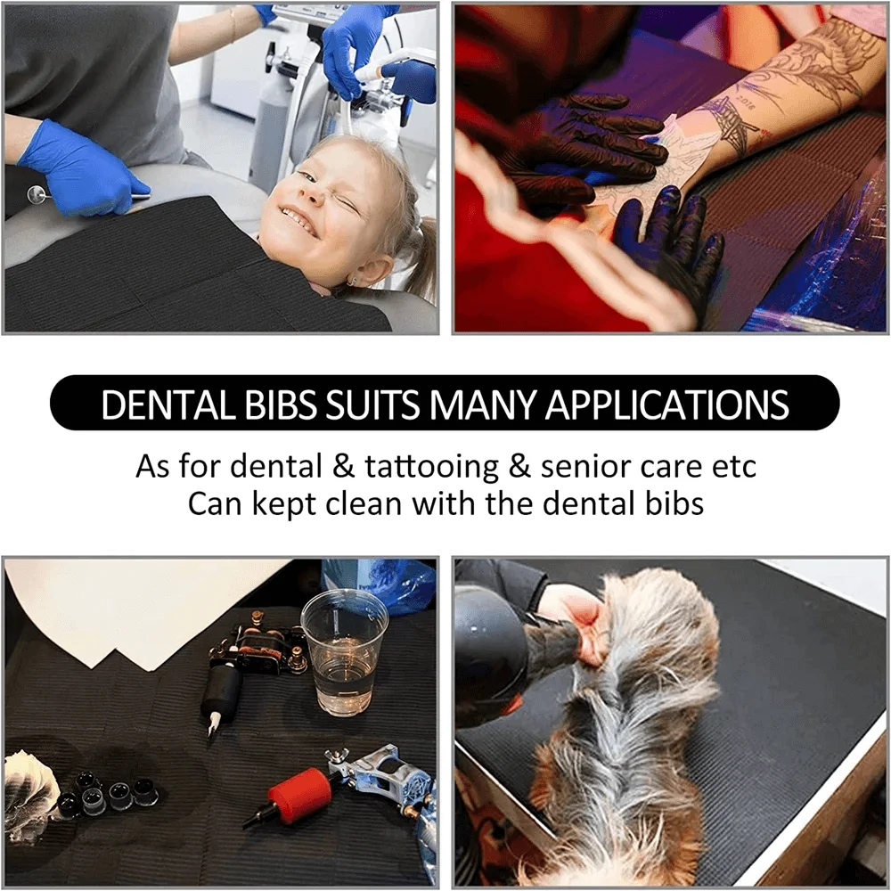 250/125/50/10 قطعة المرايل الأسنان القابل للتصرف الوشم غطاء الطاولة وسادة نظيفة المريض الأسنان منديل مقاوم للماء الوشم المرايل اكسسوارات #5