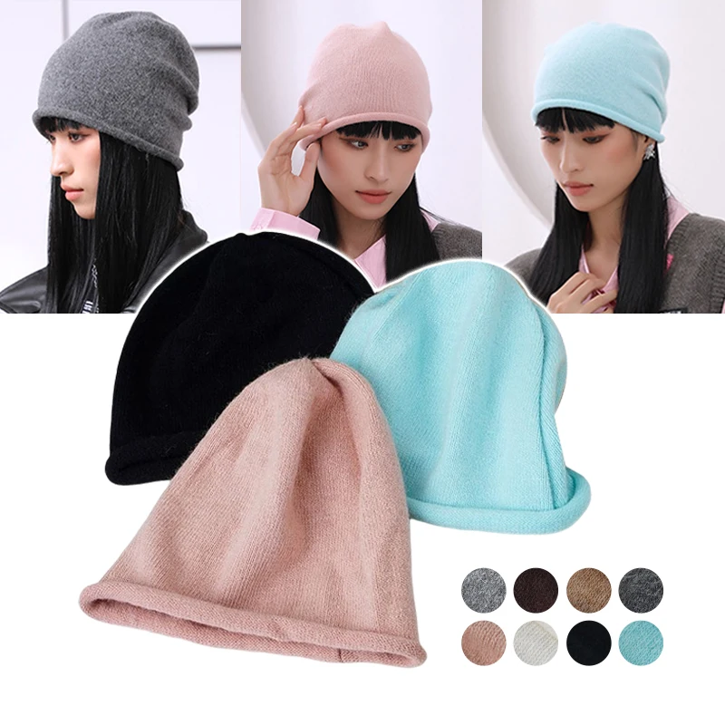 หมวกไหมพรมสีเทาเนื้อนุ่มยืดหยุ่น รุ่นใหม่ปี 2026 แฟชั่นสำหรับผู้ชายและผู้หญิง ฤดูใบไม้ร่วง ฤดูหนาว หมวกบีนนี่ทรงหลวม อุ่นสบาย ใส่ได้ทั้งชายและหญิง ทรงโอเวอร์ไซส์ สไตล์ลำลอง