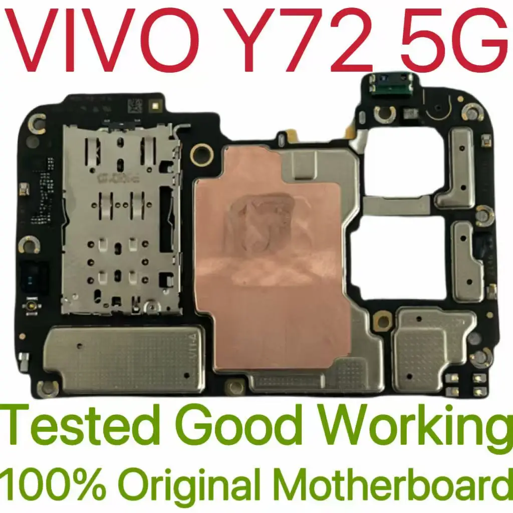 Global Version Original Unlocked Motherboard for VlVO Y72 5G Tested Circuit Plate Main Logic Board for VlVO Y72 5G