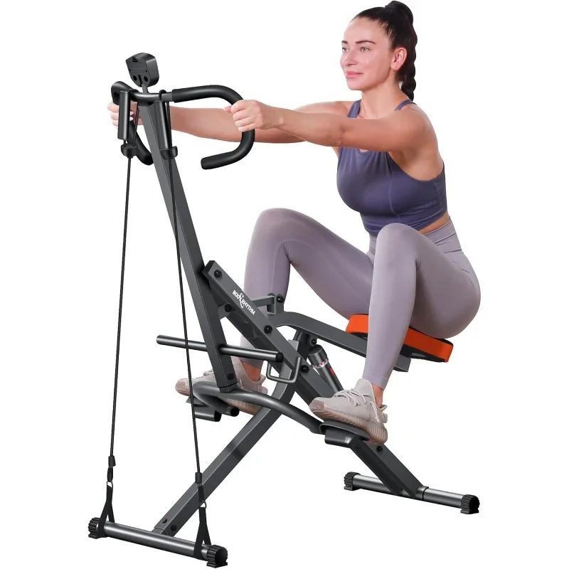 BODY RHYTHM Squat Machine for Home Gym, Squat Assist Trainer, Rowing Machine for Full Body Workout, 220 LBS Loading Capacity