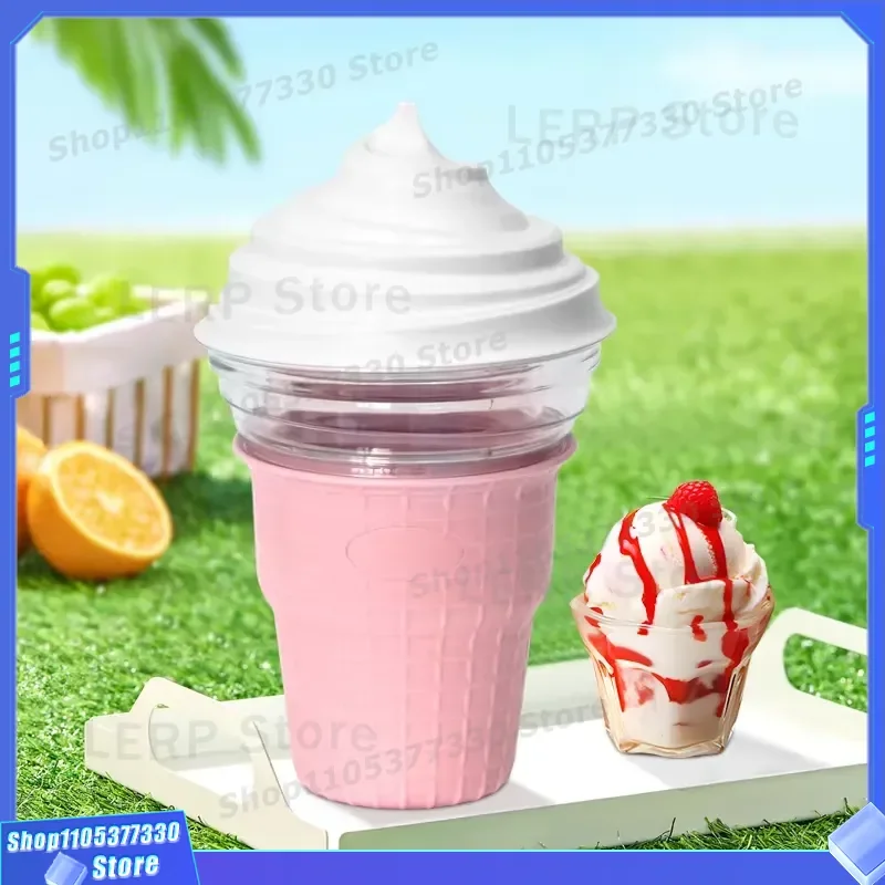 Portable Mini Ice Cream Maker for Home Frozen Juice Puree Dessert Tools Small Electric Icecream Machine DIY Frozen Yogurt