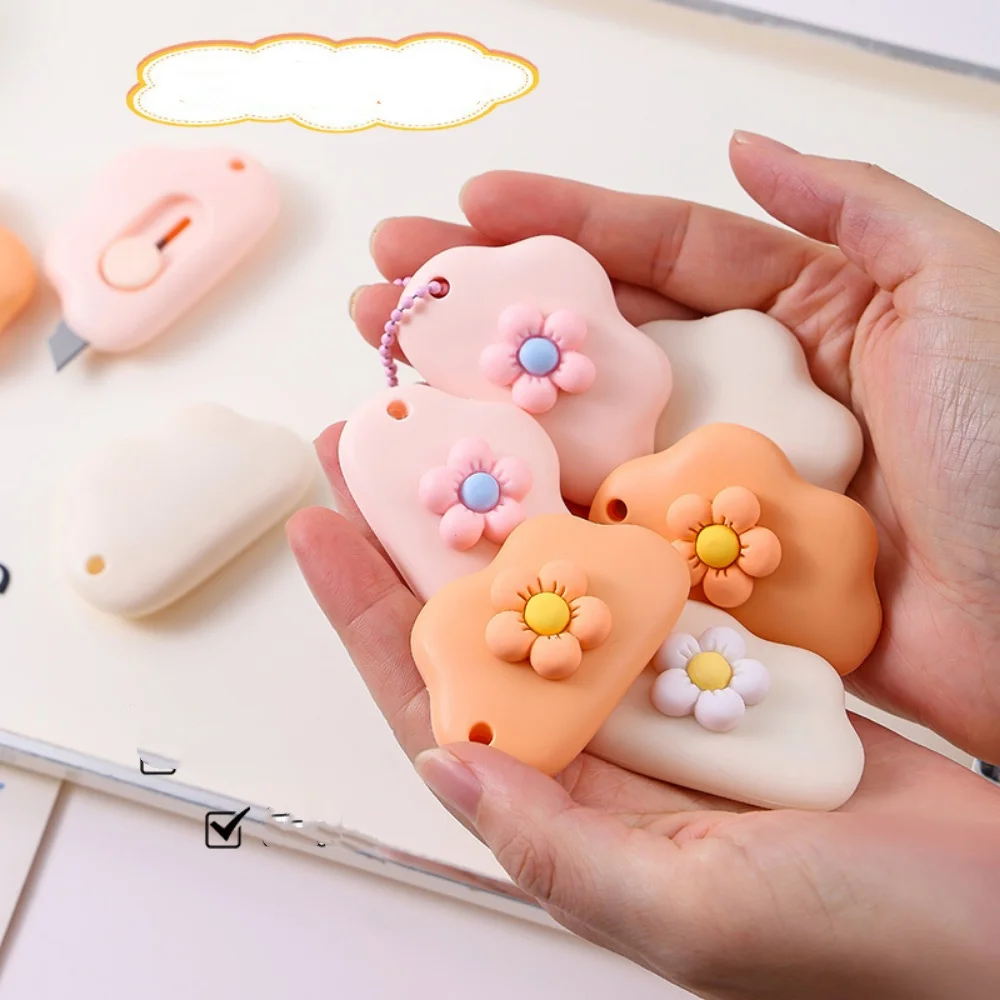 Mini Brief Cloud Mass Box Cutter Sharp Retractable Art Knife Art Knife Colorful Portable Letter Opener For Office Home Unboxing