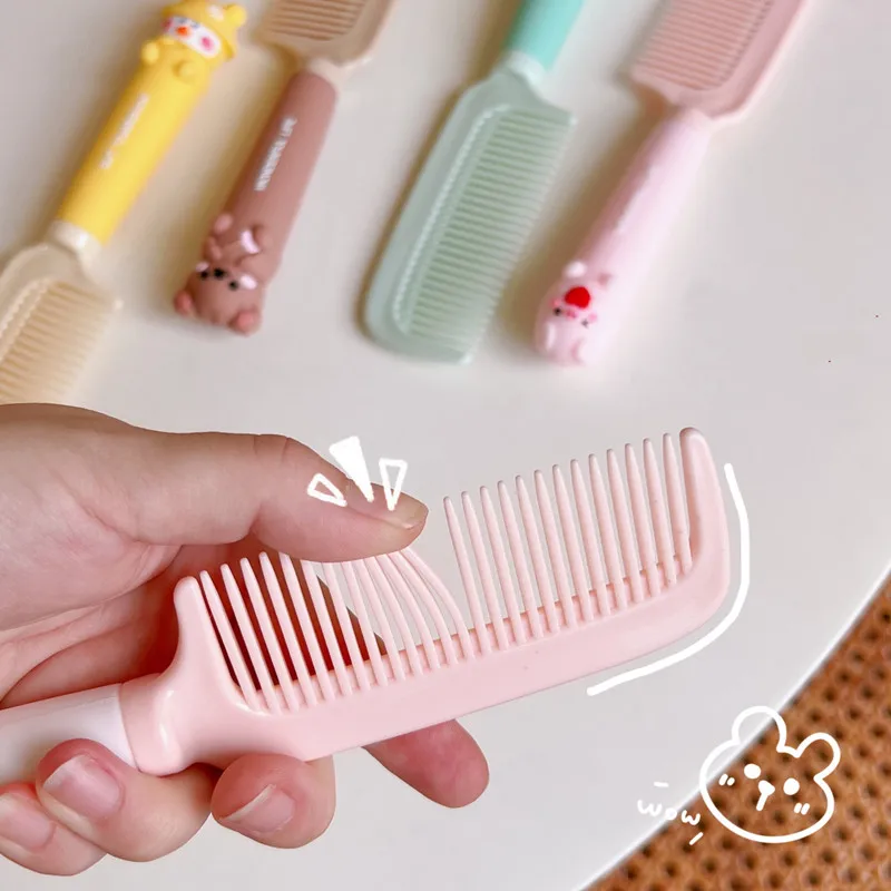 1pc Cute Cartoon Baby Comb for Baby Girsl Kawii Silicone Plastic Comb Soft Handle Kid Hair Brush for 4-18 Years Little Girls