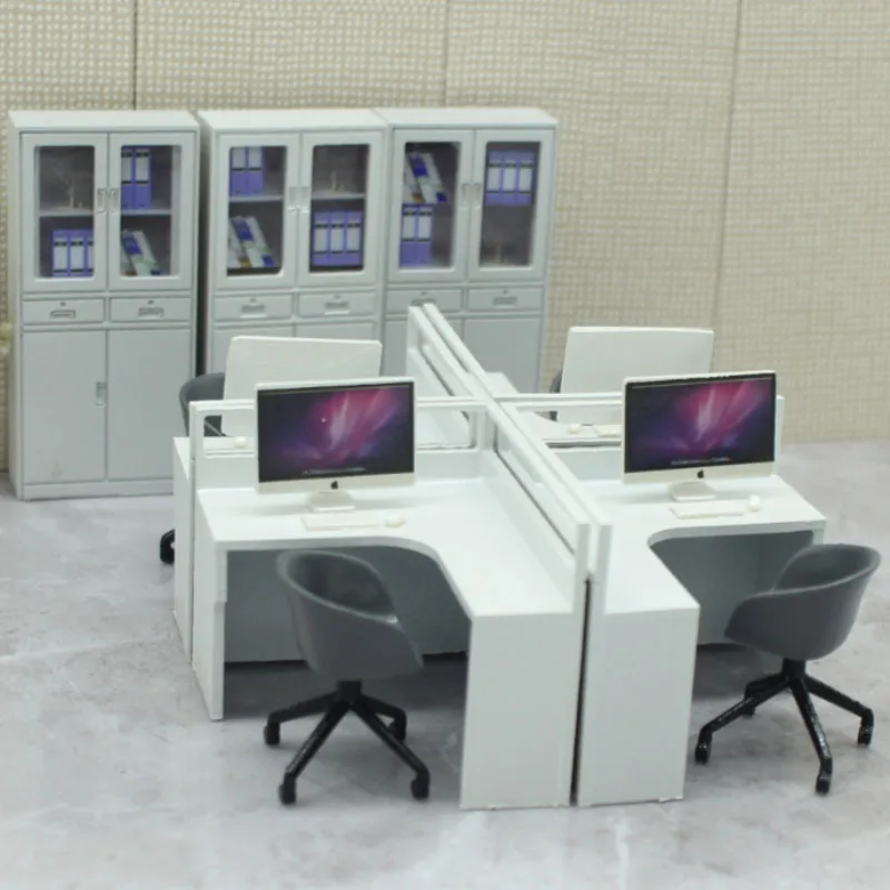 Miniature Scale 1:25 Office File Cabinet/Bookcase Model For Diy Indoor Scene Layout Materials Diorama Kit 1Pcs