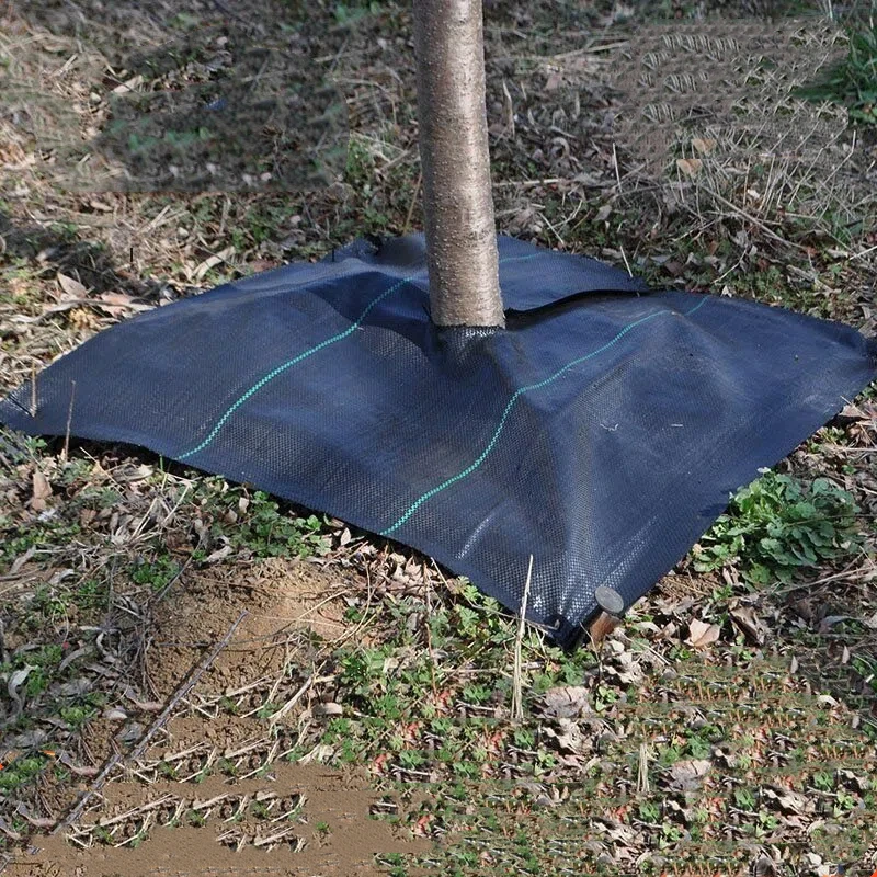 5Pcs Black Weed Control Reusable Tree Weeding Moisturizing Hoods  Biodegradable Tree Mat and Grassland Plastic Film 4 Size